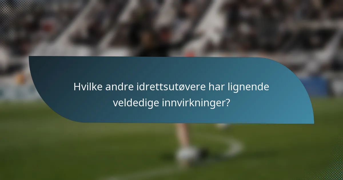 Hvilke andre idrettsutøvere har lignende veldedige innvirkninger?